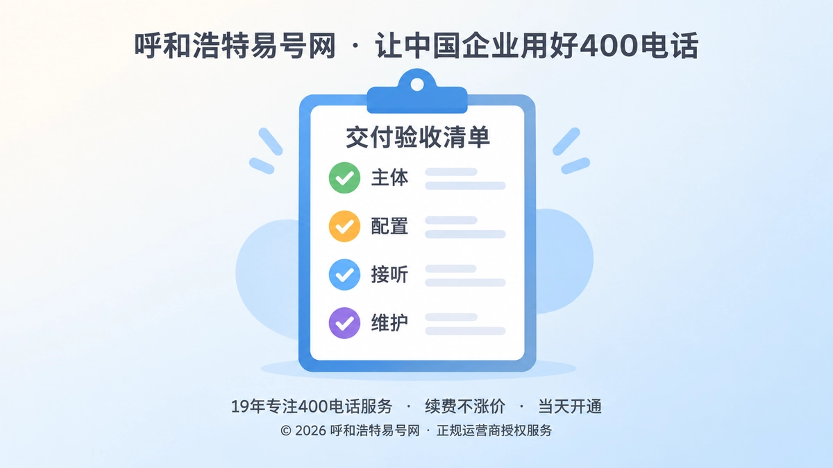2026年400电话避坑指南：办完不等于交付完成